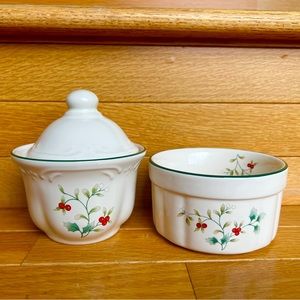 DRAFT PFALTZGRAFF Winterberry Sugar Bowl & Lid Ramekin